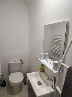 Salle de bains dans l'établissement Quiétude Vexinoise
