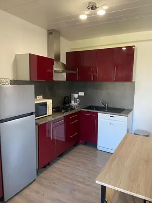 Cuisine ou kitchenette dans l'établissement Gîte de la Vallée de Somme