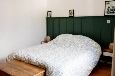 Un ou plusieurs lits dans un hébergement de l'établissement Maison vue mer avec jardin - Villa Trabendo