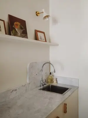 Cuisine ou kitchenette dans l'établissement Appartement de charme dans le centre de Rouen
