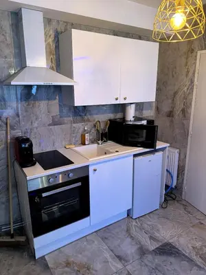 Cuisine ou kitchenette dans l'établissement Golden house 2 - Jacuzzi