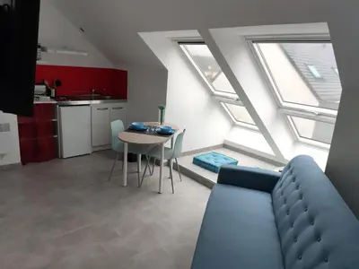 Cuisine ou kitchenette dans l'établissement Choupinerie Normande