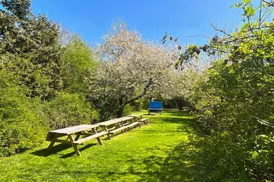Jardin de l'établissement Les Gîtes de Pronleroy Grange de Charme et Spa Privatif