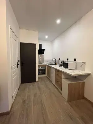 Cuisine ou kitchenette dans l'établissement L'escapade amienoise 3