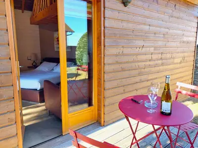 Balcon ou terrasse dans l'établissement Domaine de la Haie des Granges
