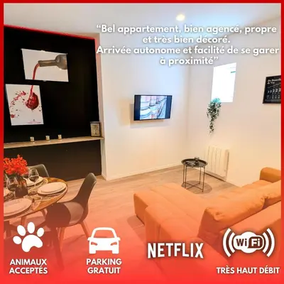 Télévision ou salle de divertissement dans l'établissement Le caviste 2ème Étage