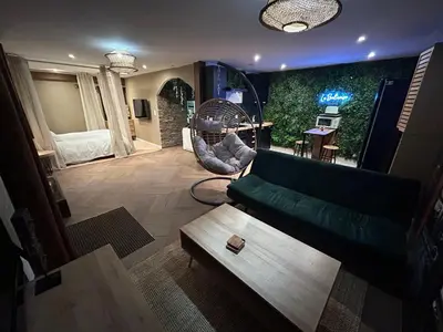 Coin salon dans l'établissement La Balinaise, a Normandy getaway