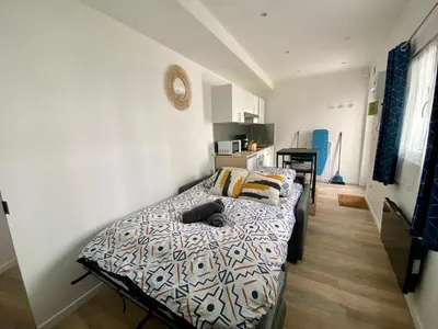 Un ou plusieurs lits dans un hébergement de l'établissement Nid Cosy au Centre de Rouen - 074
