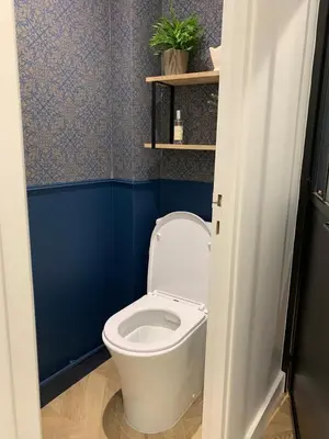 Salle de bains dans l'établissement La fontaine à Chantilly
