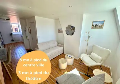 Coin salon dans l'établissement Le Duplex Appartement