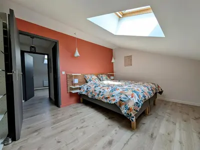 Un ou plusieurs lits dans un hébergement de l'établissement Le cottage du moulin - NETFLIX - WiFi - Garage