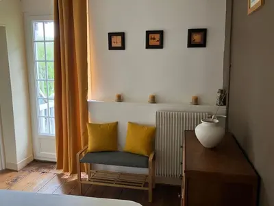 Coin salon dans l'établissement Résidence anglo normande