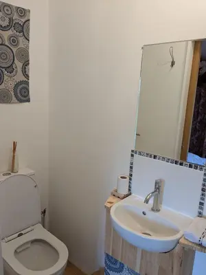 Salle de bains dans l'établissement chambre du Saussay