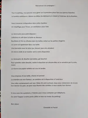 Plan de l'établissement chambre du Saussay