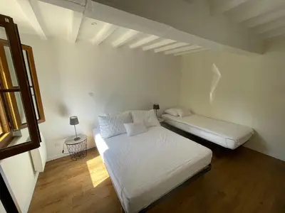 Un ou plusieurs lits dans un hébergement de l'établissement Maison à la campagne