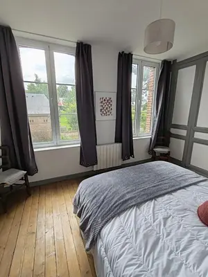 Un ou plusieurs lits dans un hébergement de l'établissement Maison en briques au 10