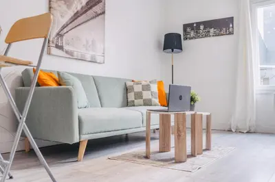 Coin salon dans l'établissement Dieppe Cosy duplex à 2 min du Port et Restaurants Plage à 300m