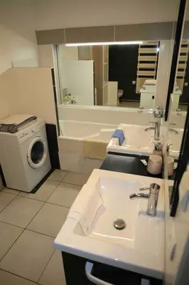 Salle de bains dans l'établissement Vives les vacances