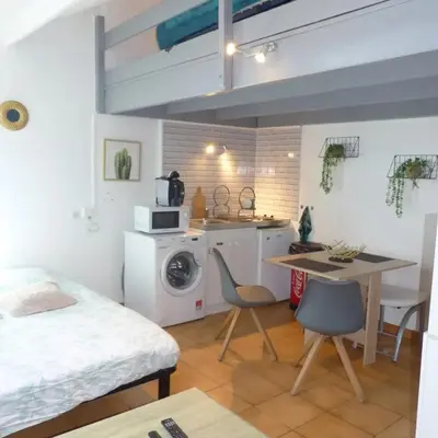 Cuisine ou kitchenette dans l'établissement Appartement cosy à Amiens avec jardin