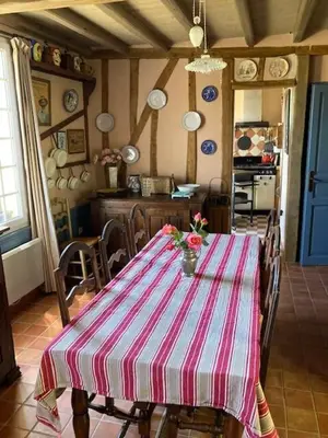 Cuisine ou kitchenette dans l'établissement Rose des prés