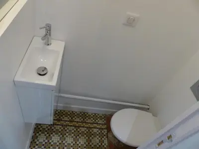 Salle de bains dans l'établissement Passage du Marché