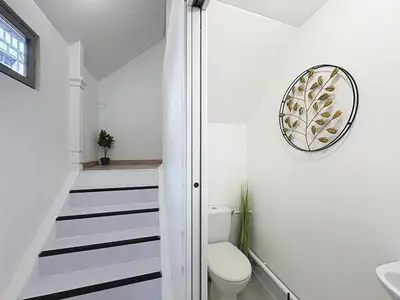 Salle de bains dans l'établissement Loft cosy jaccuzi & terrasse
