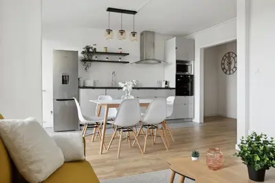 Cuisine ou kitchenette dans l'établissement Magnifique Chambre dans une collocation design