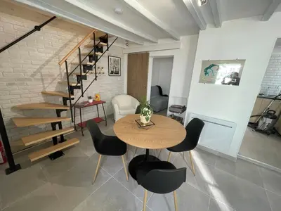 Cuisine ou kitchenette dans l'établissement Cozy vintage BNB house