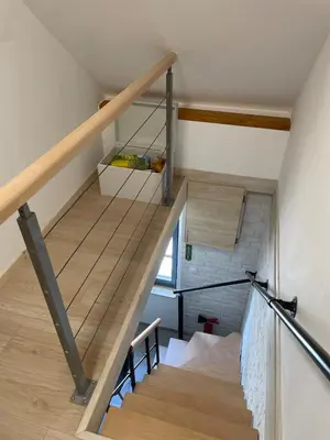 Un ou plusieurs lits dans un hébergement de l'établissement Cozy vintage BNB house