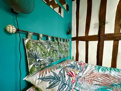 Un ou plusieurs lits dans un hébergement de l'établissement Lylylodge - T3 Rouen city center