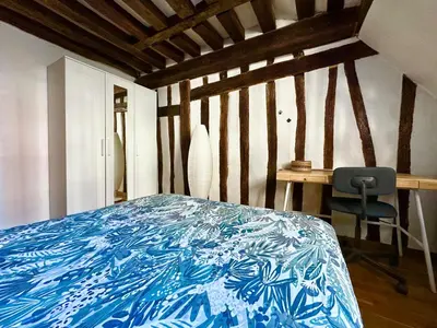 Un ou plusieurs lits dans un hébergement de l'établissement Lylylodge - T3 Rouen city center