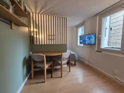 Télévision ou salle de divertissement dans l'établissement Studio Rouen Centre Historique 2 Personnes L'Olive