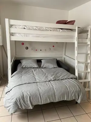 Un ou plusieurs lits dans un hébergement de l'établissement Studio près gare Amiens et centre
