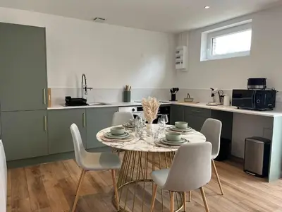 Cuisine ou kitchenette dans l'établissement Les gîtes de l'ancienne ferme