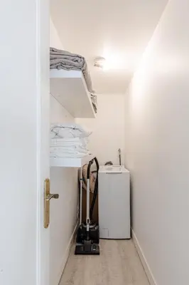 Cuisine ou kitchenette dans l'établissement Appartement Cosy Tout confort Elbeuf