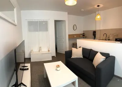 Cuisine ou kitchenette dans l'établissement Montblanc