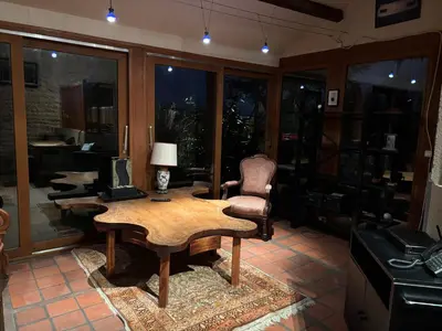 Coin salon dans l'établissement La cabane au fond du jardin