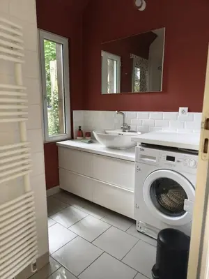 Salle de bains dans l'établissement Le Vue sur Seine