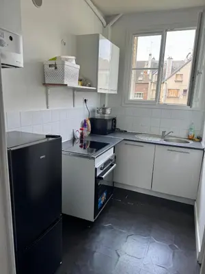 Cuisine ou kitchenette dans l'établissement Chez Rami - Charmant T3 - Rue Jacoby