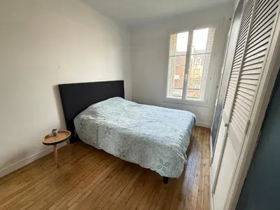 Un ou plusieurs lits dans un hébergement de l'établissement Chez Rami - Charmant T3 - Rue Jacoby