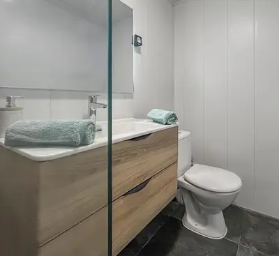 Salle de bains dans l'établissement Eco lodge, vue exceptionnelle!