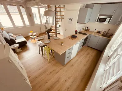 Cuisine ou kitchenette dans l'établissement Notre coin secret - Jolie duplex au fil du Robec - 386
