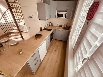Cuisine ou kitchenette dans l'établissement Notre coin secret - Jolie duplex au fil du Robec - 386