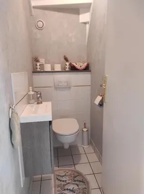 Salle de bains dans l'établissement Vintage Crossroads Inn