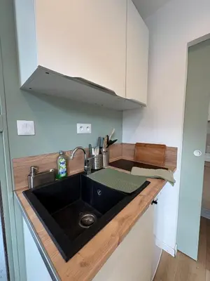 Cuisine ou kitchenette dans l'établissement Studio Eucalyptus
