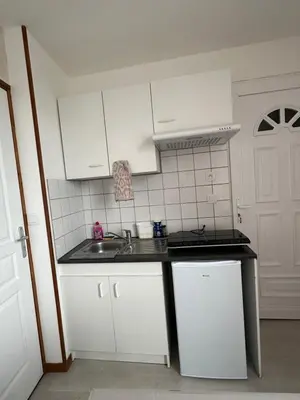 Cuisine ou kitchenette dans l'établissement Appartement Mers Les Bains