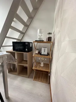 Cuisine ou kitchenette dans l'établissement Appartement Mers Les Bains