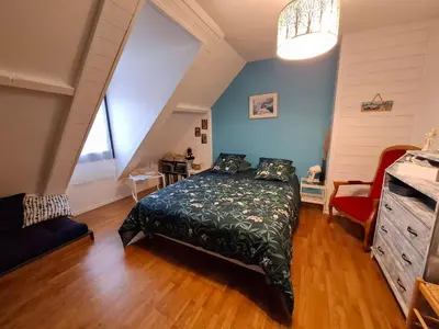 Un ou plusieurs lits dans un hébergement de l'établissement Chambre chez l habitant à 10 mn de aéroport