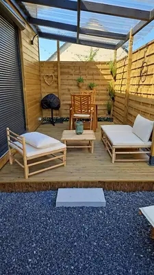 Terrasse ou espace extérieur de l'établissement gîte romantique