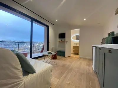 Cuisine ou kitchenette dans l'établissement Petit havre de paix